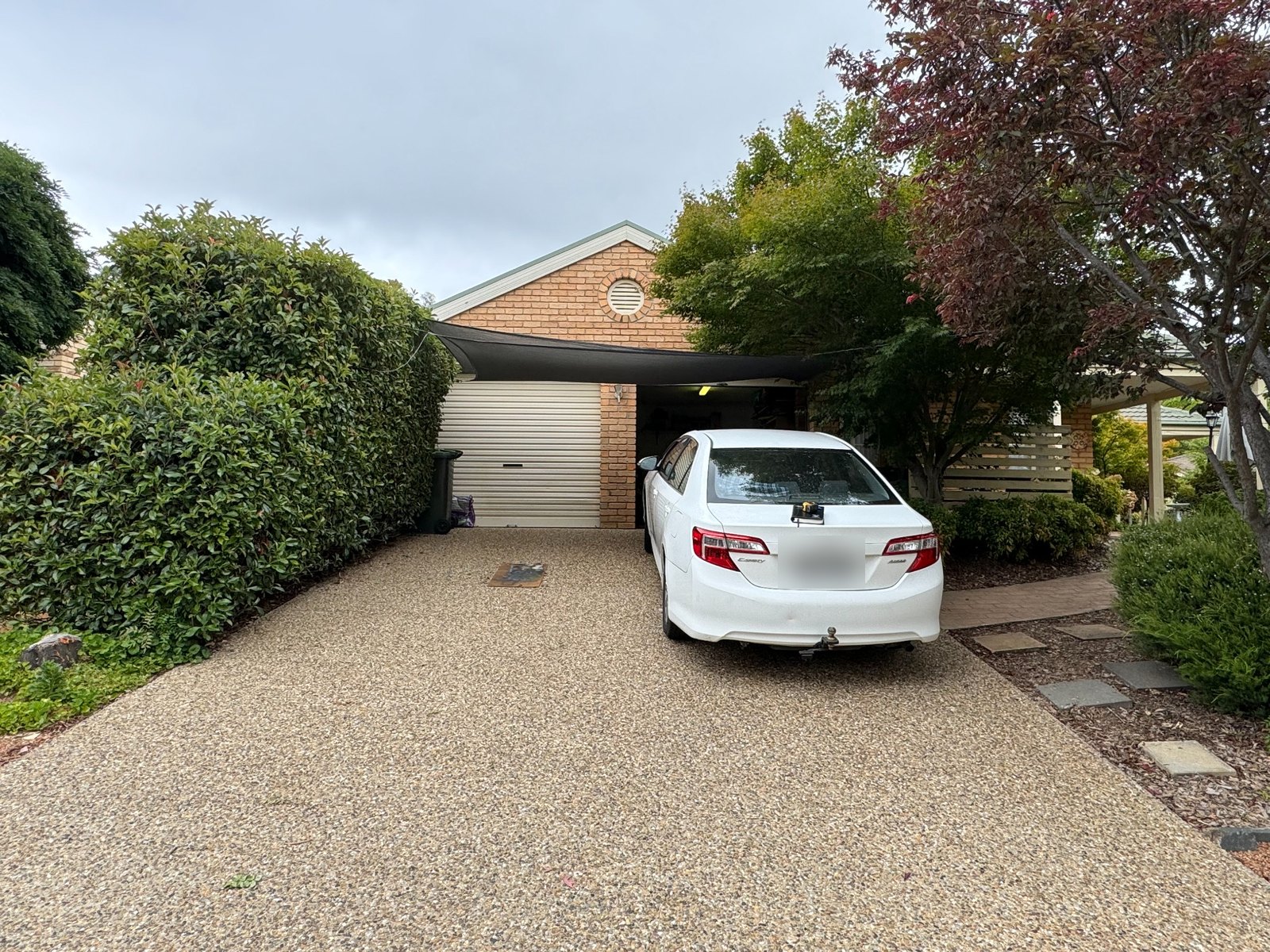 Original driveway before the proposed shade structure