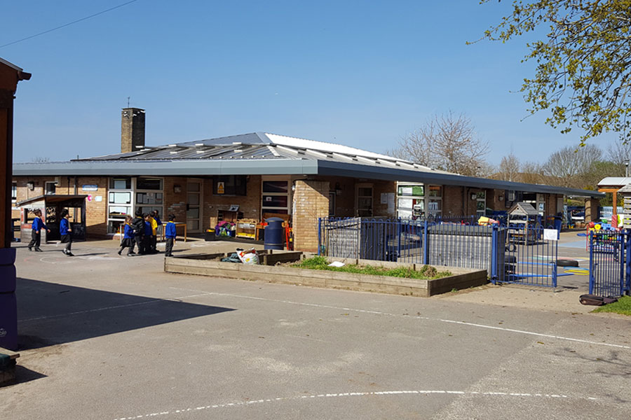 Original school building before the canopy proposal